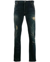 Balmain Distressed Faded Slim Jeans