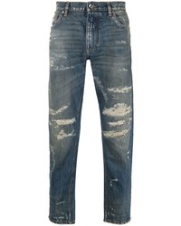 Dolce & Gabbana Distressed Finish Ripped Jeans