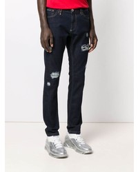 Philipp Plein Distressed Fitted Jeans