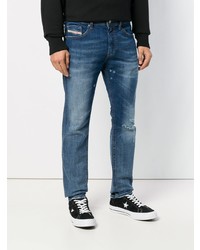 Diesel Distressed Fitted Jeans