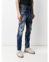 DSQUARED2 Distressed Paint Splatter Jeans