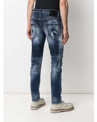 DSQUARED2 Distressed Paint Splatter Jeans