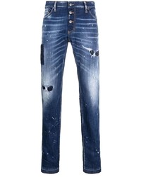 DSQUARED2 Distressed Paint Splattered Jeans