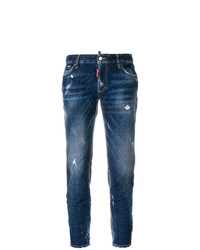 Dsquared2 Distressed Slim Cropped Jeans