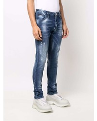Philipp Plein Distressed Slim Cut Jeans