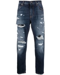 Dolce & Gabbana Distressed Slim Cut Jeans