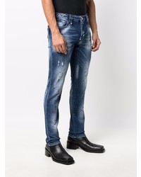 Philipp Plein Distressed Straight Cut Jeans