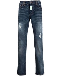 Philipp Plein Distressed Straight Cut Jeans