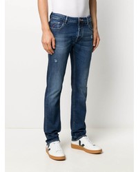 Hand Picked Distressed Straight Leg Jeans