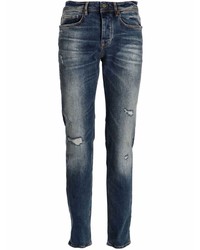 BOSS Distressed Tapered Fit Jeans
