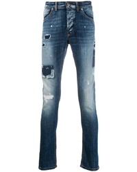 John Richmond Distressed Wash Skinny Fit Jeans