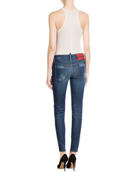 Dsquared2 Distressed Zip Jeans