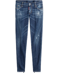 Dsquared2 Distressed Zip Jeans
