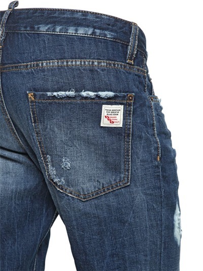 DSquared 18cm Slim Fit Distressed Denim Jeans, $545 | LUISAVIAROMA ...