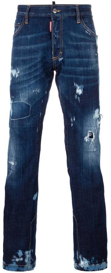Dsquared2 distressed flared jeans - Blue
