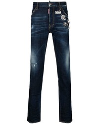 DSQUARED2 Embellished Straight Leg Jeans