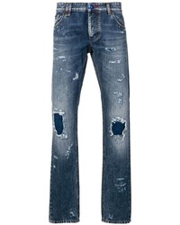 Philipp Plein Faded Distressed Jeans