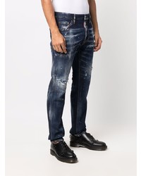 DSQUARED2 Faded Distressed Slim Cut Jeans