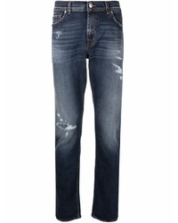 7 For All Mankind Faded Effect Jeans