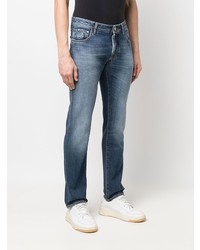 Jacob Cohen Faded Effect Straight Leg Jeans