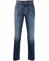 7 For All Mankind Faded Regular Cut Jeans