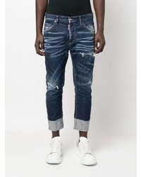 DSQUARED2 Floral Embroidered Cropped Jeans