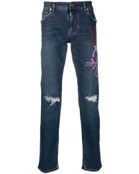 Dolce & Gabbana Graffiti Print Slim Cut Jeans