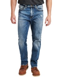 Silver Jeans Co. Grayson Distressed Easy Fit Straight Leg Jeans In Indigo At Nordstrom