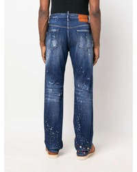 DSQUARED2 High Waisted Straight Leg Jeans