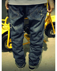 Choies Hip Pop Jeans With Patchs And Rips