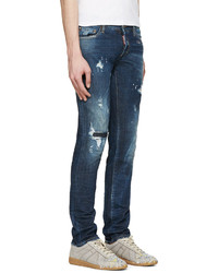DSQUARED2 Indigo Distressed Oh Stop Jeans