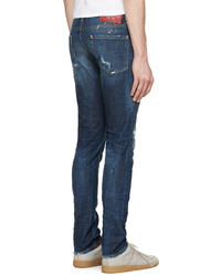 DSQUARED2 Indigo Distressed Oh Stop Jeans