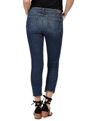 Paige Jacqueline High Rise Ripped Straight Leg Jeans