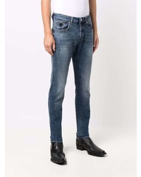 John Richmond Logo Print Slim Cut Jeans