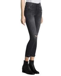 Mother Looker Ankle Distressed Jeans