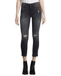 Mother Looker Ankle Distressed Jeans