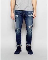 True Religion Mick Ripped Jeans In Worn Flagstone Wash