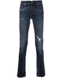 7 For All Mankind Mid Rise Ripped Detailed Jeans