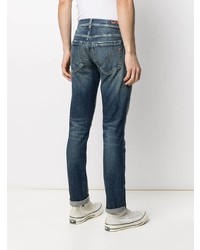Dondup Mid Rise Straight Led Washed Jeans