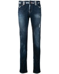 Philipp Plein Paint Splat Slim Fit Jeans