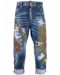DSQUARED2 Paint Splatter Cropped Jeans