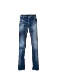 Frankie Morello Paint Stain Slim Fit Jeans