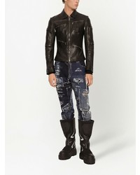 Dolce & Gabbana Ripped Design Tapered Jeans