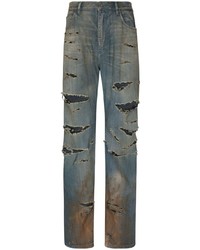 Dolce & Gabbana Ripped Detail Distressed Jeans
