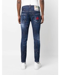 DSQUARED2 Ripped Detailing Skinny Cut Jeans