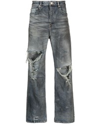 Balenciaga Ripped Loose Fit Jeans