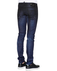 DSQUARED2 Slim Fit Distressed Denim Jeans Blue