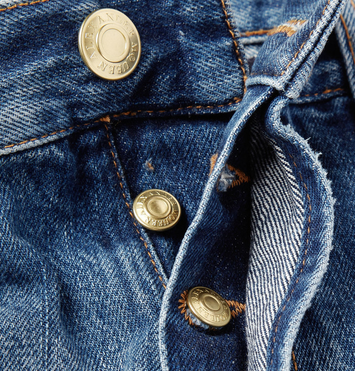 Alexander McQueen Slim Fit Washed Selvedge Denim Jeans, $895 | MR ...
