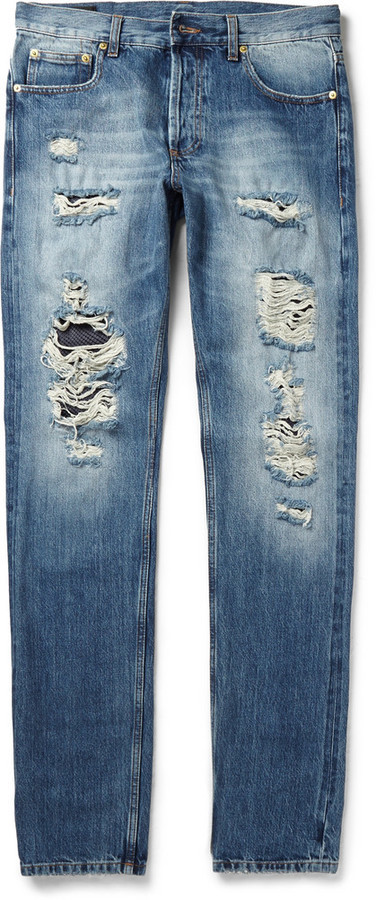 Alexander McQueen Slim Fit Washed Selvedge Denim Jeans, $895 | MR ...