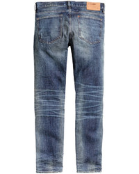 H&M Slim Low Jeans Dark Denim Blue